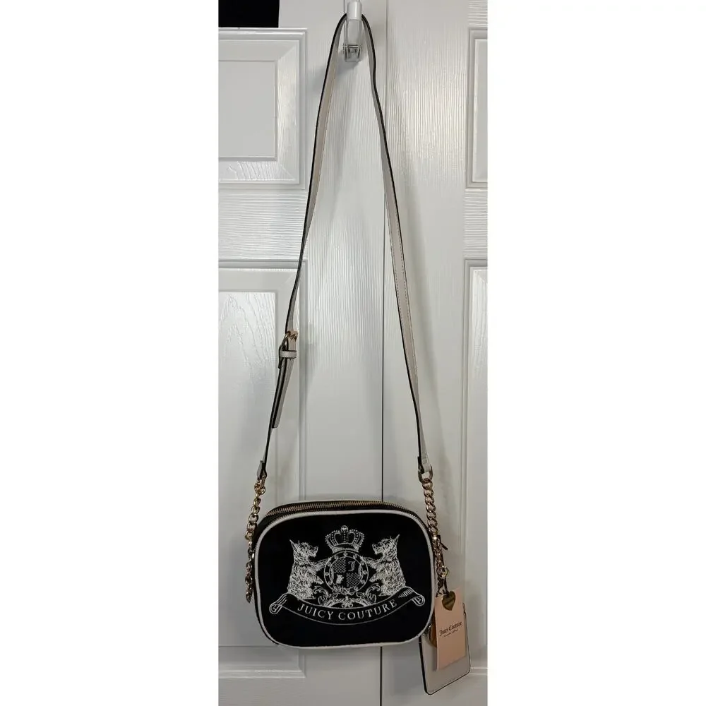 Scottie Dogs Camera Xbody Juicy Couture Crossbody Purse Black and White - NWT - Picture 11 of 16